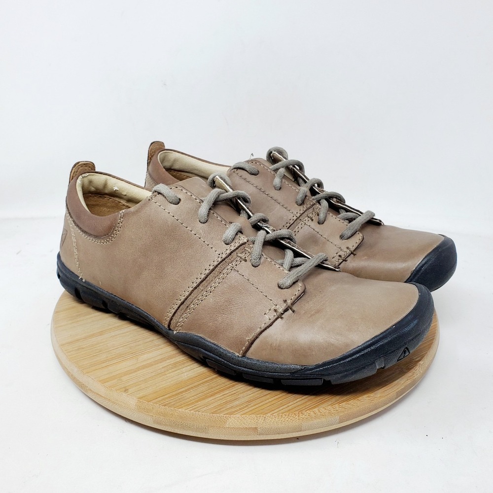 KEEN Delancey Shoes Womens 7 Brown Leather Lace Up Low Casual Comfort Sneaker